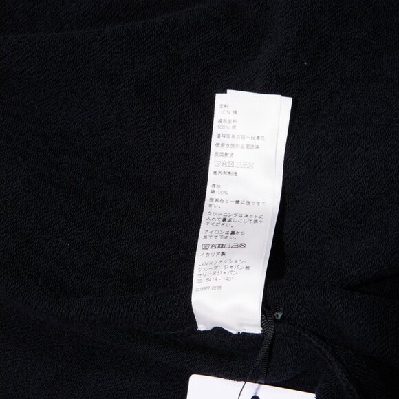 NEW CELINE x Hedi Slimane Loose Zipped Hoodie Black Cotton Fleece Logo XXL 2XL - Picture 13 of 15